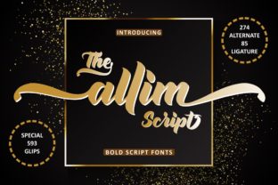 Discover Allim: A Bold and Charming Script Font for Crafters