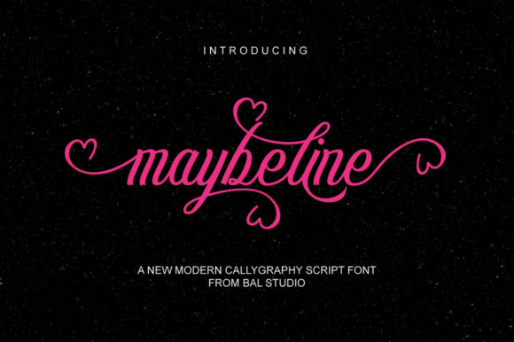 Maybeline: A Classy Script Font for Standout Branding