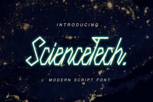 Science Tech: A Futuristic Script Font for Modern Web Design