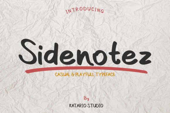 Sidenotez: A Charming Script Font for Crafters and Creators