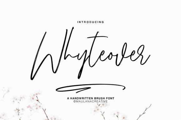Whyteover: A Modern Script Font for Web Design